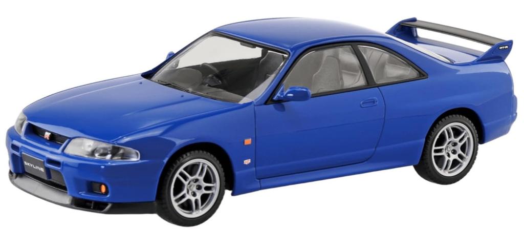 Aoshima Bunka Kyozai Масштаб Rakupla Snap Kit Nissan R33 Skyline Синий Пластиковый Модельный Набор 1/32 Нет. 21-BE GT-R Предварительно окрашенный (Автомобиль)