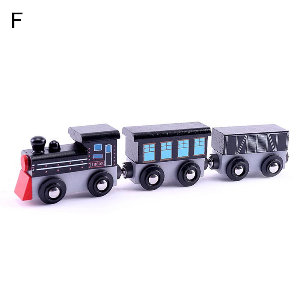 Funny Magnetic Mini Wooden 3Pcs/Set Train Carriage Model Educational Kids Toys