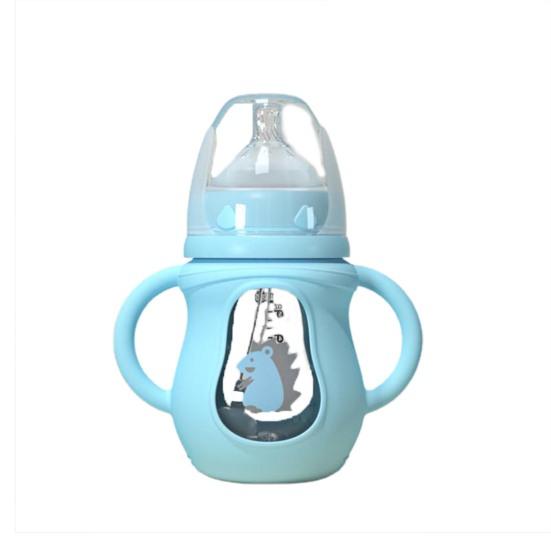 Детская бутылочка 150 мл / 240 мл соломенная детская стеклянная бутылочка с защитой от падения детская чашка для воды