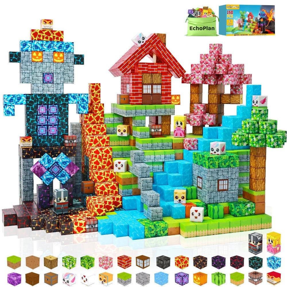Magnetic Square Building Block Puzzle 3D Build Animal Home Toy