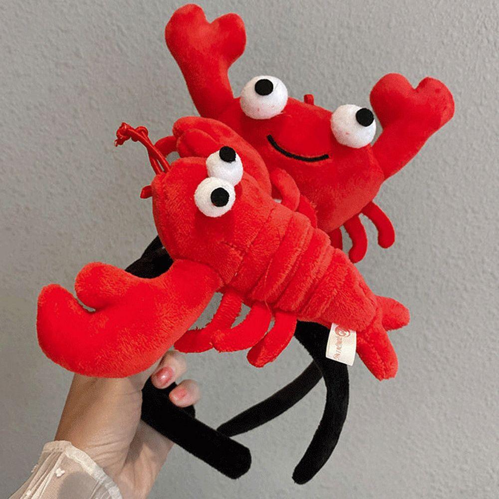 Performance Prop Wash Face Plush Crab Hair Hoop Female Headwear Cartoon Headdress Lobster Headband