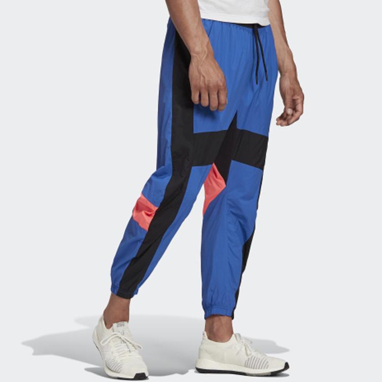 Adidas Городские тканые брюки с зауженными манжетами, мужские штаны, королевский синий GC9913