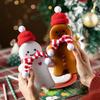 Christmas Party Decoration Water Bottle Shaker Cup with Gingerbread Man Snowman Design for Juice Drinks Kawaii Xmas Gift for Kids