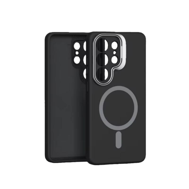 Для Magsafe Жидкий силиконовый чехол Для Samsung Galaxy S26 S25 S24 S23 Ultra Edge Funda S25 Ultra Металлическая защита объектива Магнитная крышка