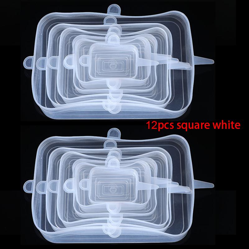 6/12 шт./лот силиконовые эластичные крышки универсальные конические кастрюли миски пищевая пленка герметичная крышка для кухонной посуды