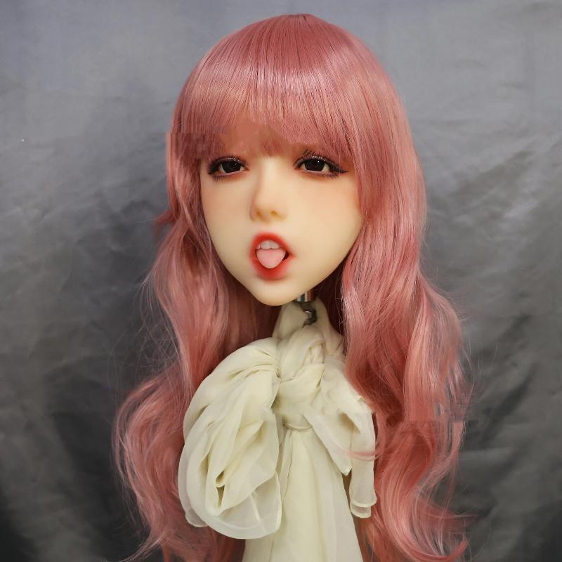 Голова секс-куклы для взрослых Изысканный макияж Tpe Мягкая резиновая голова Вылеплена со ртом Оральный секс Игрушка для взрослых мужчин