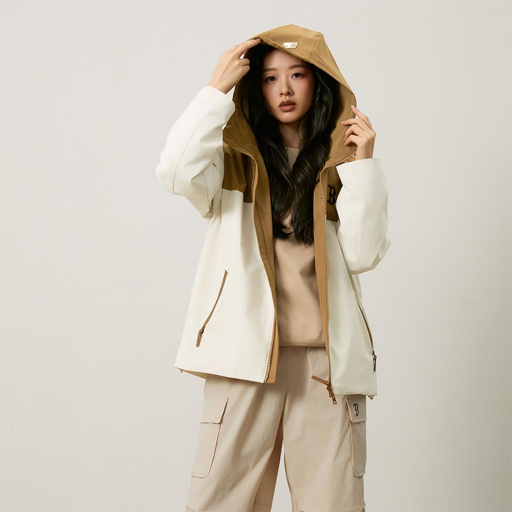 Новая ветрозащитная куртка MLB Boston Red Sox Basic Collection 24FW Унисекс Темно-кремовый 3AWJB0344-43CRD