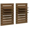Maison Exclusive - Étagères de chevet murales 2 pcs Marron miel Bois de pin massif