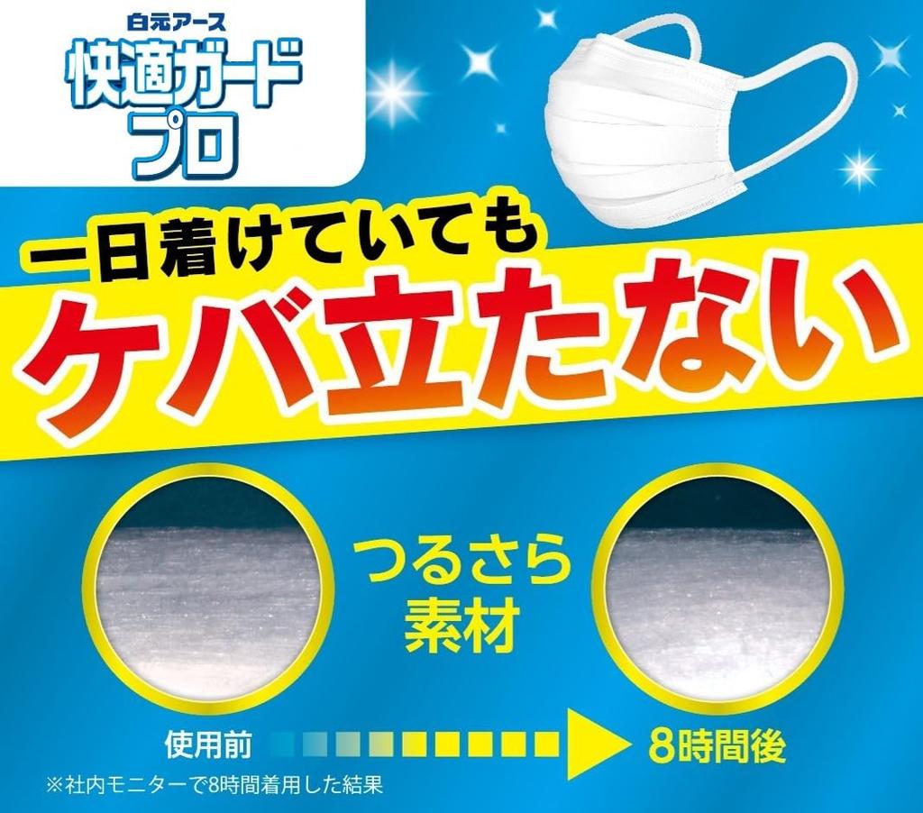 Hakugen Earth Comfort Guard Pro Regular 30 с носовыми подушечками для тщательного прилегания, Стандарт JIS, Широкие ушные петли для нетканых масок для облегчения симптомов сенной лихорадки, Размер,