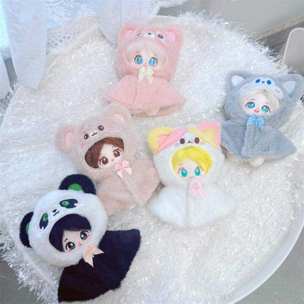 Plush Stuffed 10CM Doll Clothes Soft Plush Cape Outfit No Attributes Dolls Clothes  Kids