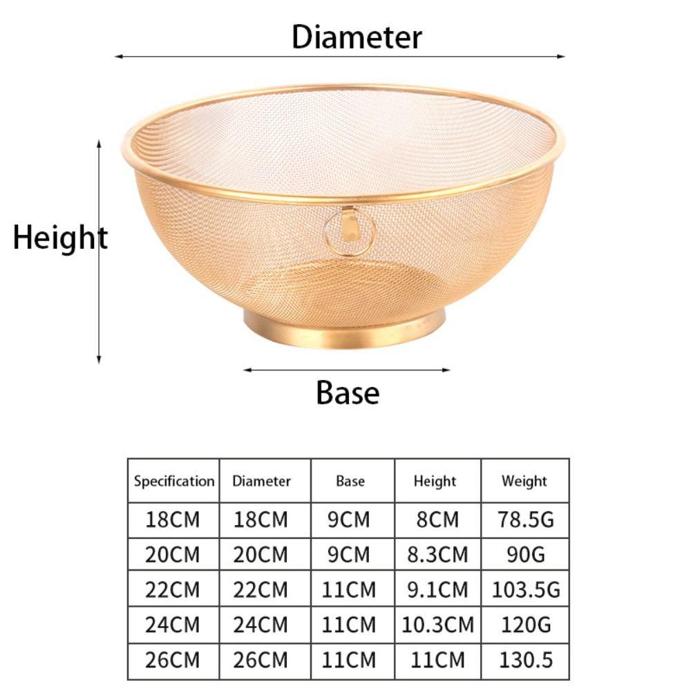 Rice Washing Mesh Colander Stainless Steel Fruit Sink Colander Mesh Kitchen Strainer Cooking Tools