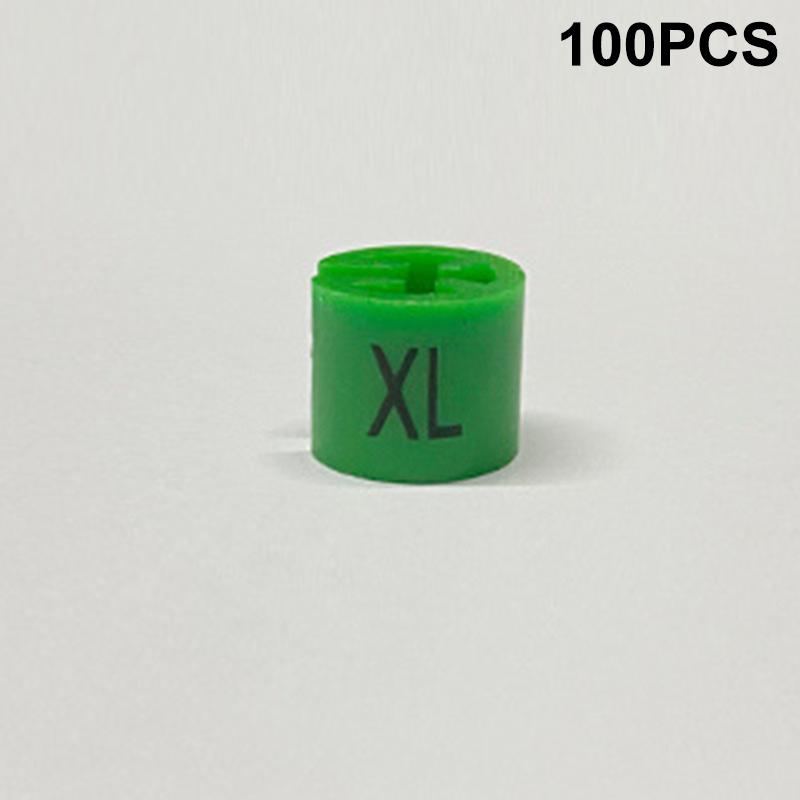 100 шт., бирка для определения размера вешалки, пластиковая бирка для одежды, кольца для магазина одежды, вешалка Xs SML Xl 3Xl-5Xl