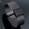 Fashion 18mm - 24mm Stainless Steel Watch 0.4mm Wire Mesh Waist Watch Strap Band