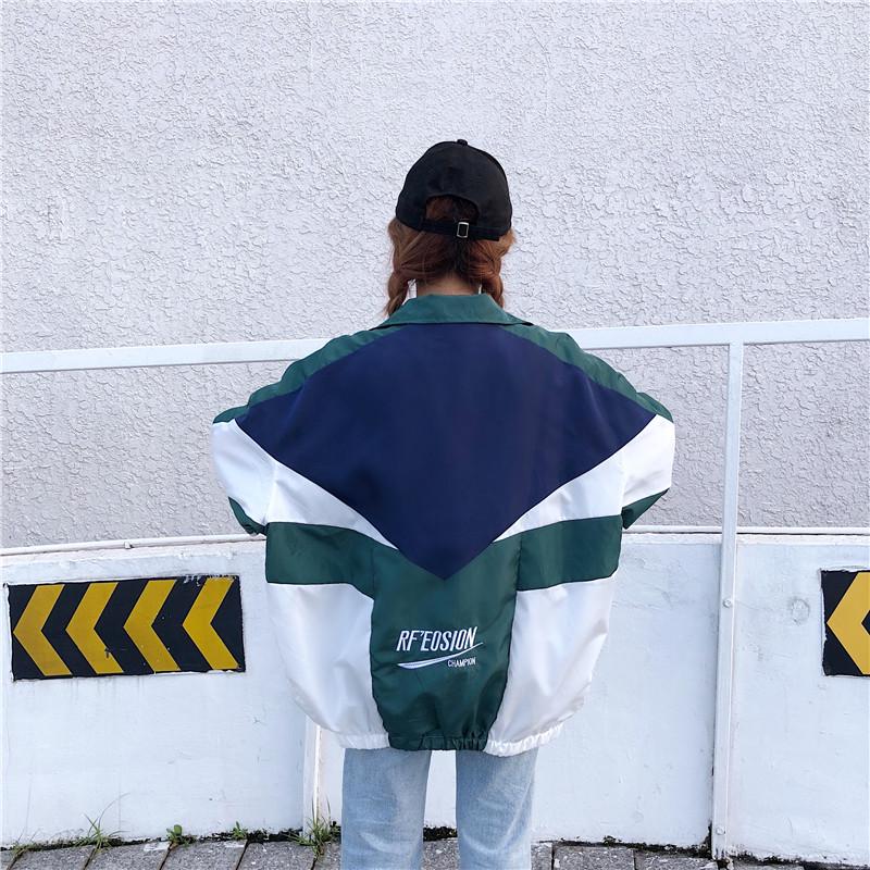 Куртка пэчворк в стиле колор-блок Харадзюку - Унисекс летний уличный стиль