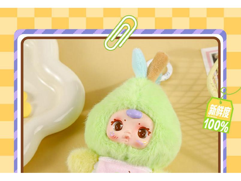 Плюшевая кукла «Молочная конфета ММ»: Милый мультяшный фруктовый плюшевый сюрприз-бокс, настольное украшение