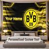 Custom Name Text Tapestry Borussia Dortmund Personalized Polyester Wall Tapestry For Bedroom And Room