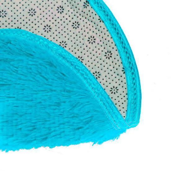 40cm Round Bathroom Bedroom Coral Fleece Soft Non-slip Floor Mat Rug Home Decor