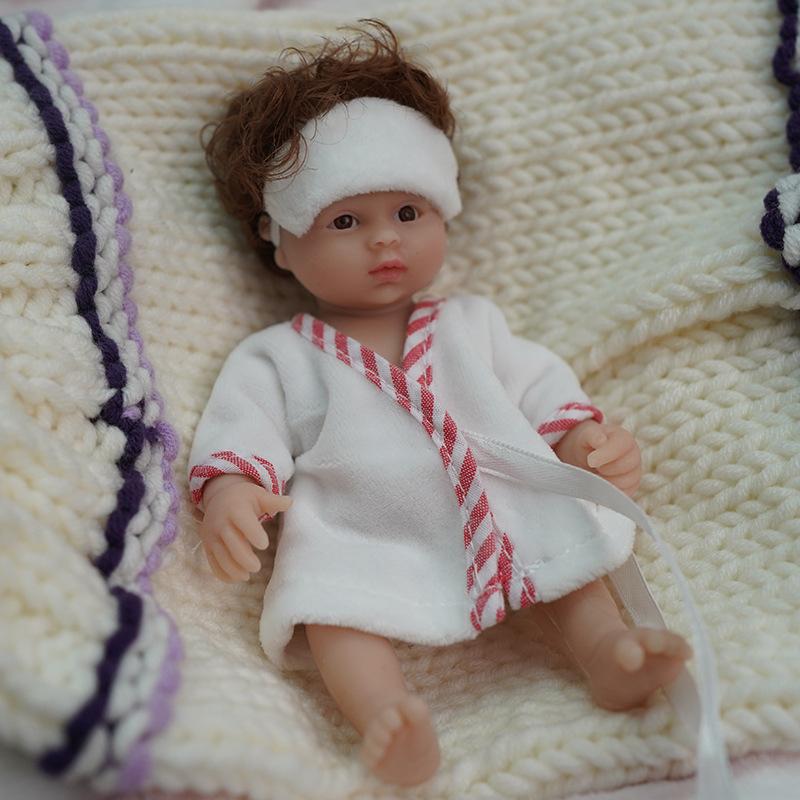 15 см мягкая на ощупь полностью виниловая кукла реборн может принимать ванну, настоящая мини-симуляция Bebe Rebirth кукла сменная одежда игровой домик детские куклы игрушки для детей