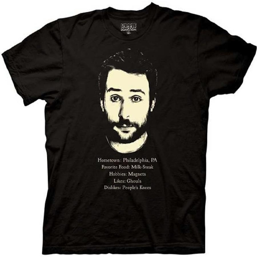 Unisex T-shirt Always Sunny In Philadelphia It's Charlie Kelly Dating Profile Black Adult T-Shirt Tee (Adult Large)