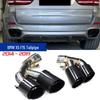 Stainless Steel M Quad Black Square Exhaust Tips for BMW F15/X5 & F16/X6 Upgrades