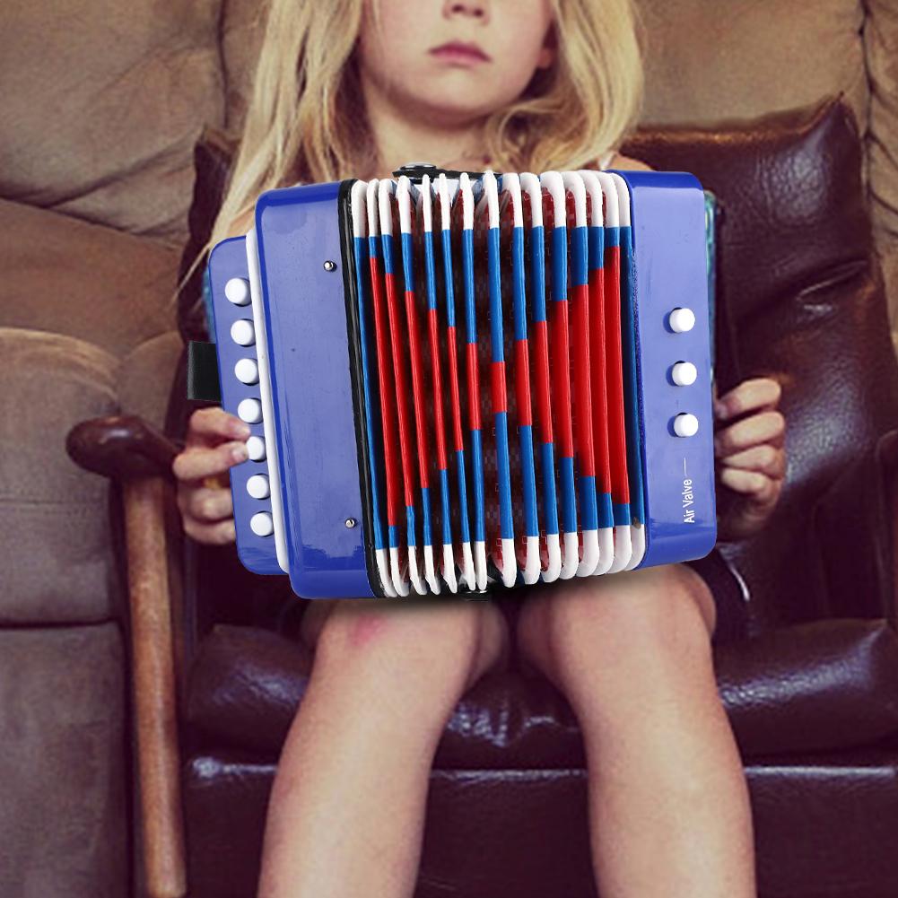 Детский 7-клавишный 2 бас-мини-маленький аккордеон, образовательный музыкальный инструмент, ритм-игрушка