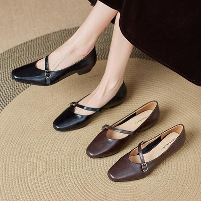 Туфли Мэри Джейн Винтажные Одиночные Туфли Лоферы