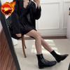 Footwear Work Female Ankle Boots Elegant with Low Heels Short Shoes for Women Brown Booties Goth Trend 2024 High Quality Y2k Pu