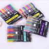 12pcs Metallic Glitter Colors Highlighter Pastel Gel Pens Metallic Coloring Book Journals Drawing Art Markers Promotion Pen