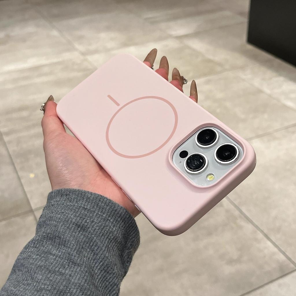Подходит для iPhone17proMax Жидкий силиконовый магнитный чехол для телефона Apple 16 Улучшенное ощущение Защита от падения 15 Защитный чехол