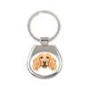 English Cocker Spaniel - Geometric Keychain with a Photo and the Inscription