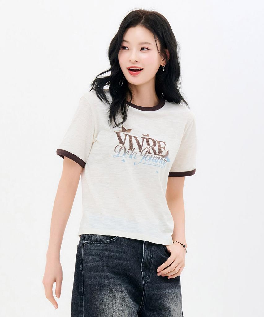CHASECULT Women'S Slub Ringer Short Sleeve T-Shirt-Fbrg5892D05
