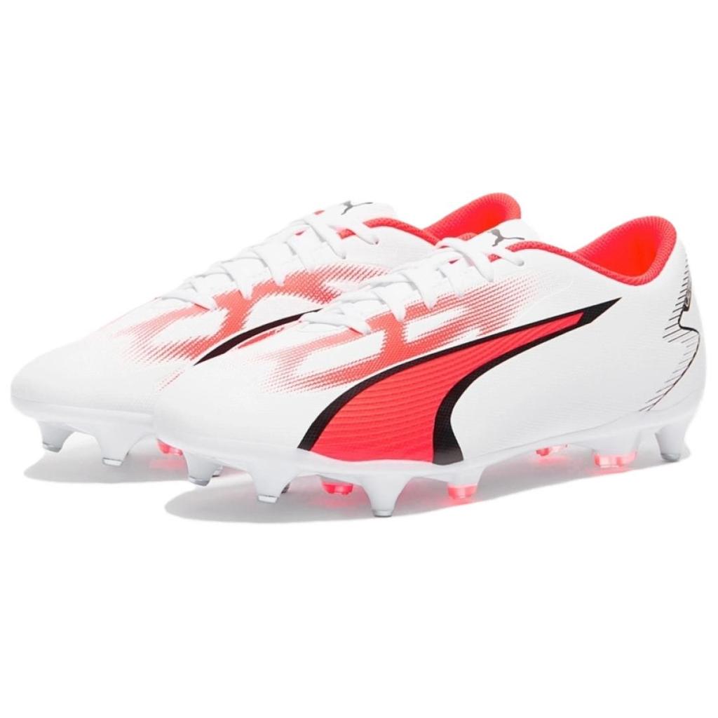 Puma Ultra Play Mxsg Мягкие Удобные Футбольные Бутсы Мужские Футбольные Бутсы Бело-Красные 107525-01