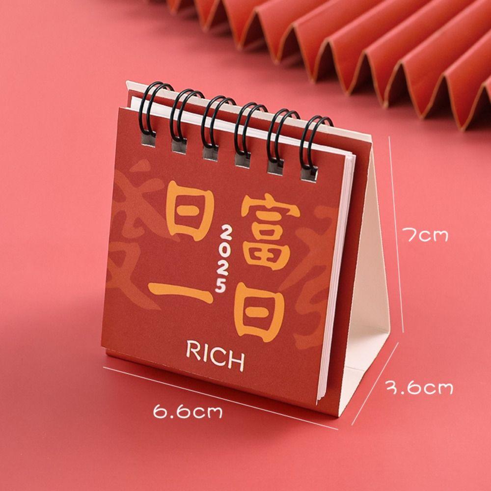 2025 Mini Desktop Paper Calendar Multi-function Agenda Organizer Home Office Supplies