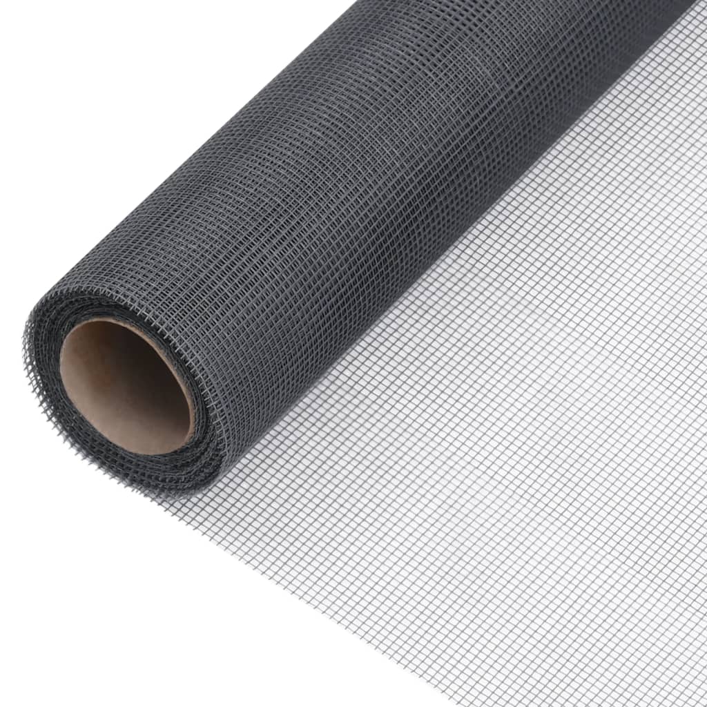 Fiberglass Fly Screen 100x500 cm Grey