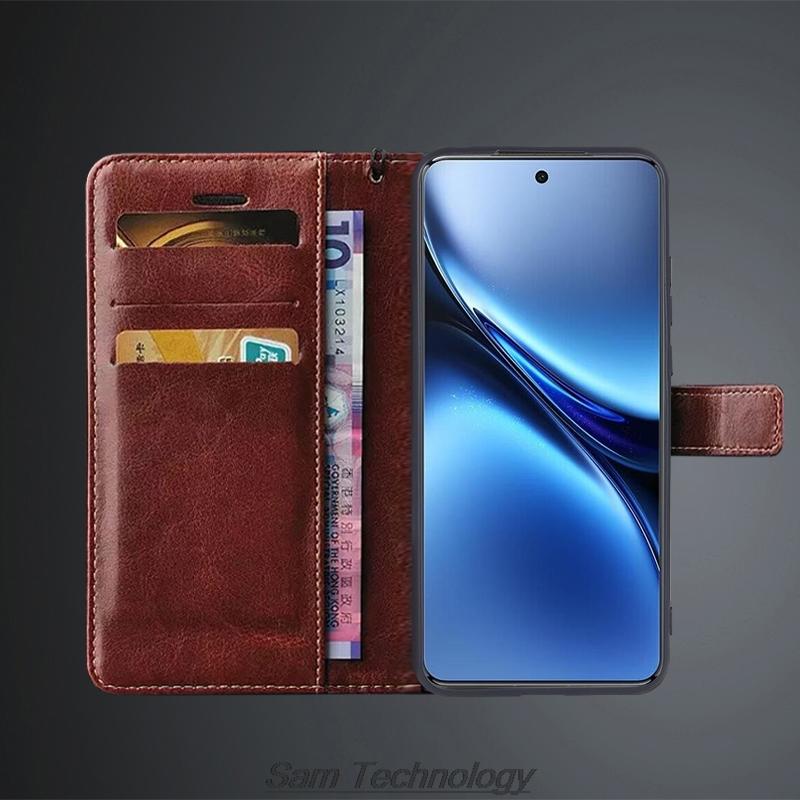 Чехол-держатель для карт для Vivo X200 Pro V2405A V2405DA из искусственной кожи, откидной чехол-кошелек в стиле ретро, деловой чехол-книжка Fundas Coque