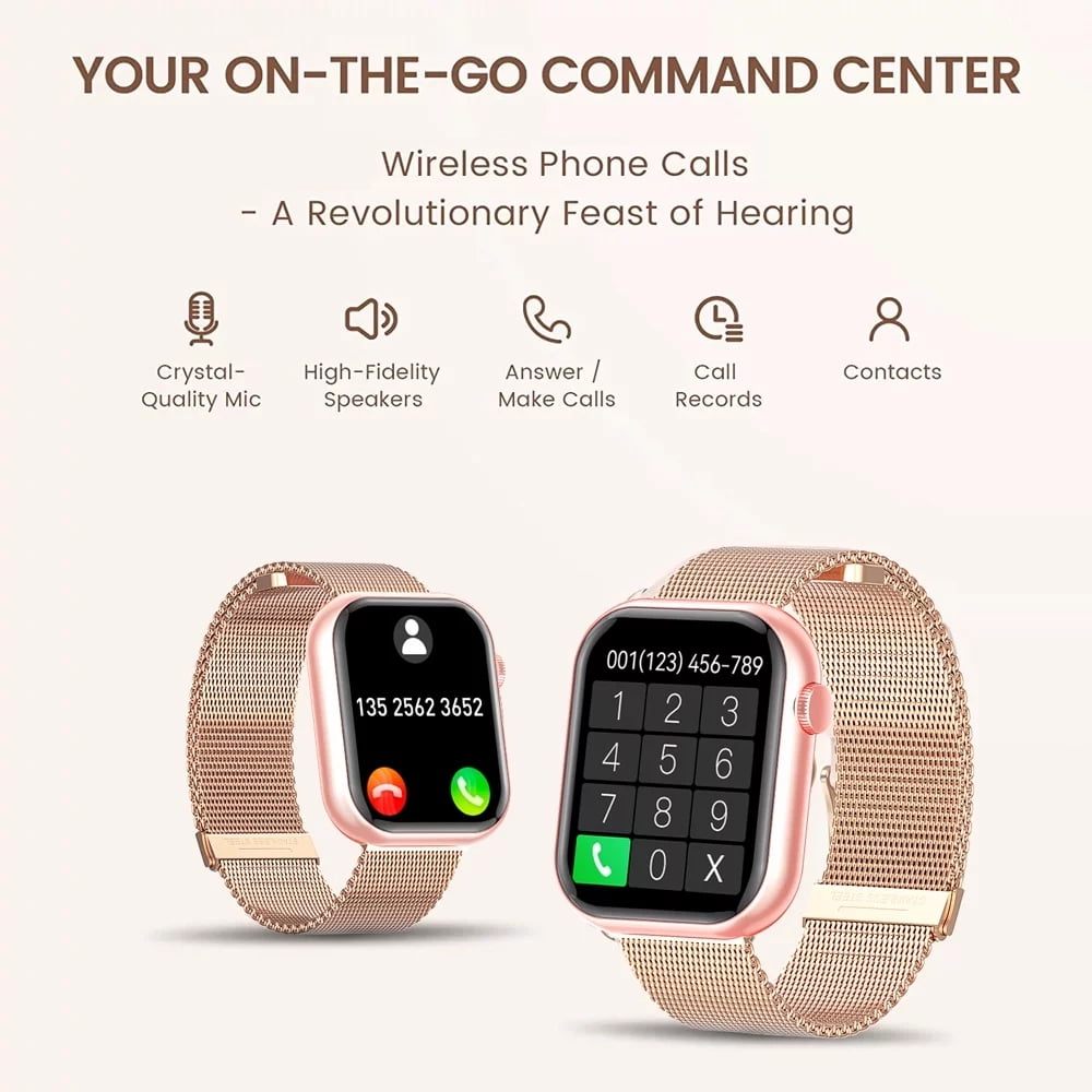 Smart Watch, 1.85-inch Touch Screen Activity Fitness Tracker Watch,  IP67 Waterproof Sports Step Counter, Suitable for Android Iphone Devices