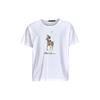 Polo Animal Pattern Crew Neck Short Sleeve T-Shirt Men T Shirts White 710926611-001