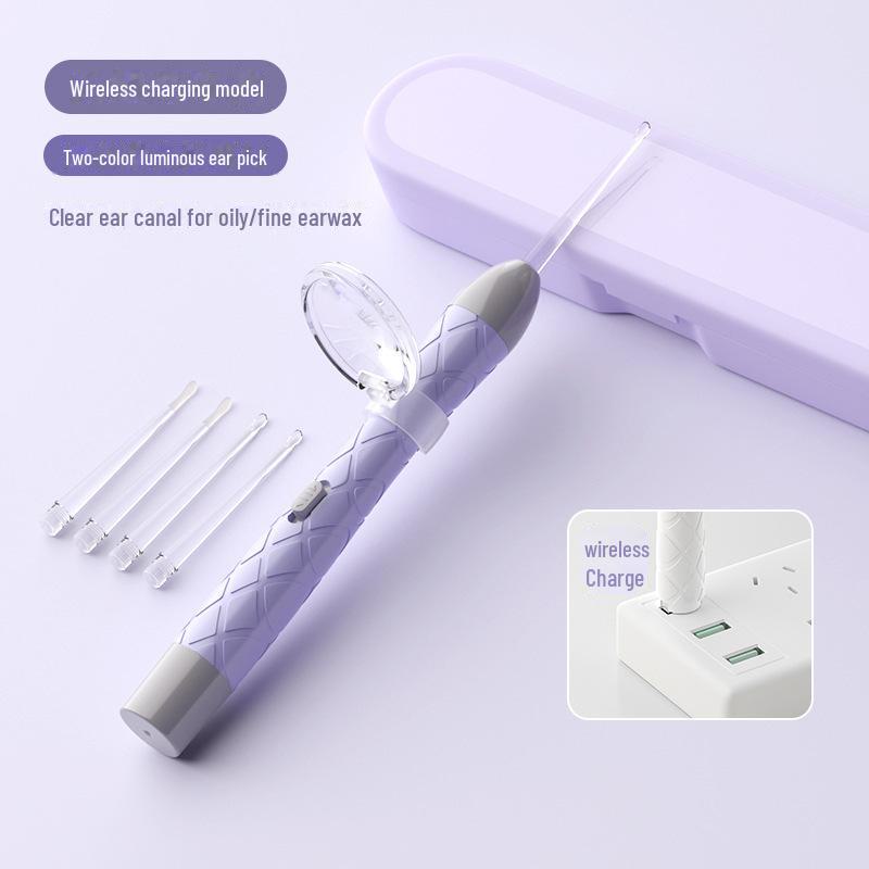 Мягкая светящаяся щеточка для ушей для малышей - безопасный инструмент для удаления ушной серы у малышей