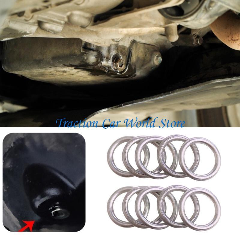 L9BC High Temperature Resistant Vehicle Maintenance Gasket for Engine Oil Pans Drain Bolt Pad Plug Washer, N0138157 Leakproof