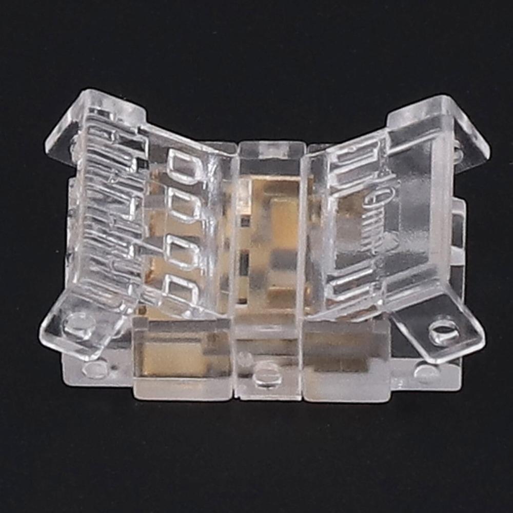 10pcs 4PIN COB LED Strip Connector Transparent Solderless LED Adapter For School