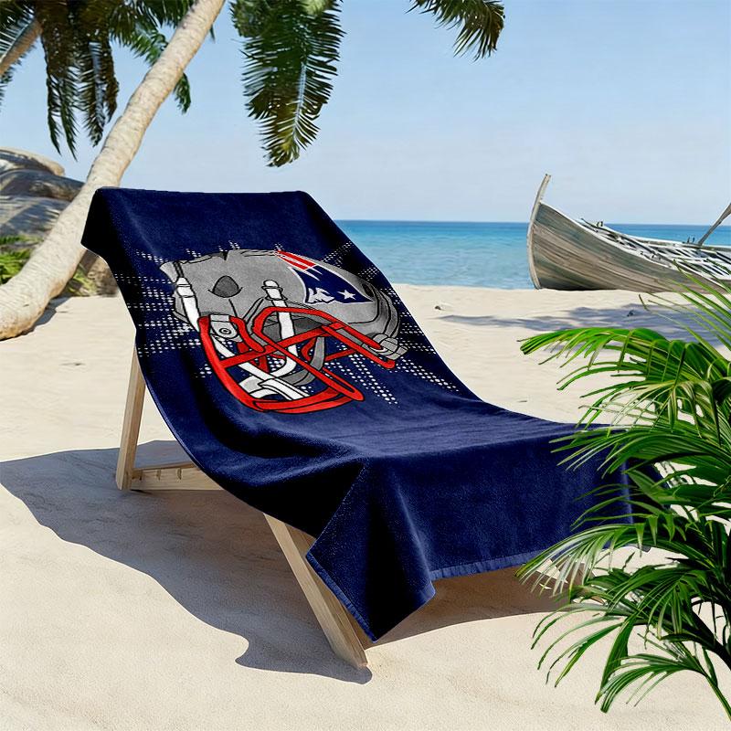 Пляжное полотенце с принтом New England Patriots, большое, мягкое, быстросохнущее, для пляжа, кемпинга, плавания