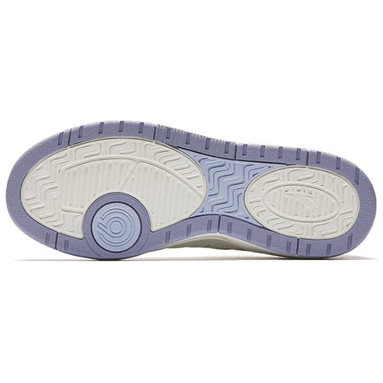 Anta Lieyan1.0 Breathable Lightweight Height Increasing Low top Skateboard Shoes Women's White Purple Sneakers 122528091-8
