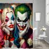 1 шт. Шторка для душа в тематике Warner Bros | Клоун Харли Квинн - Многофункциональная шторка для уединения для дома, ванной комнаты, кемпинга, офиса и