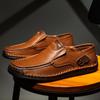 2025 Mens Loafers Breathable Slip on Italian Driving Shoes Chaussure Homme Genuine Leather Men Handmade Casual Shoes