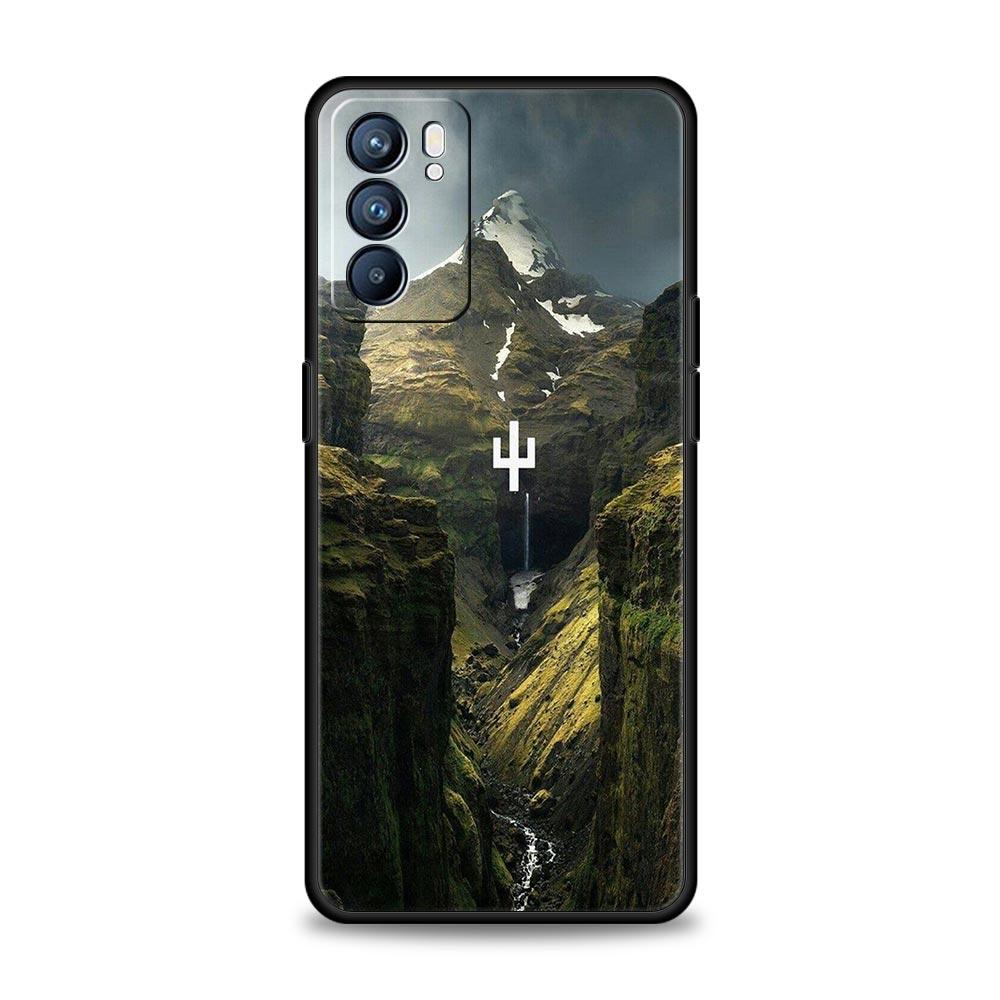Геометрия Леса Деревянный Чехол для Телефона Для Oppo Reno8 Reno7 Reno6 Pro A54 5G Find X6 X5 A53 A52 A9 A15 A95 A17 A16 A76 A57 A31 Обложка