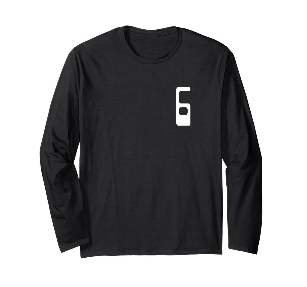 Number Six #6 Sports Team Uniform Birthday Anniversary Long Sleeve T-Shirt