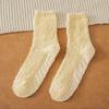 1 Pair Polyester Woman Sock Washable Reusable Casual Breathable Thermal Winter Autumn Replacement Household Floor Socks