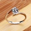 Luxury Promise Love Engagement Ring Cute Women's Solitaire Round Zircon Ring Women's Wedding Ring