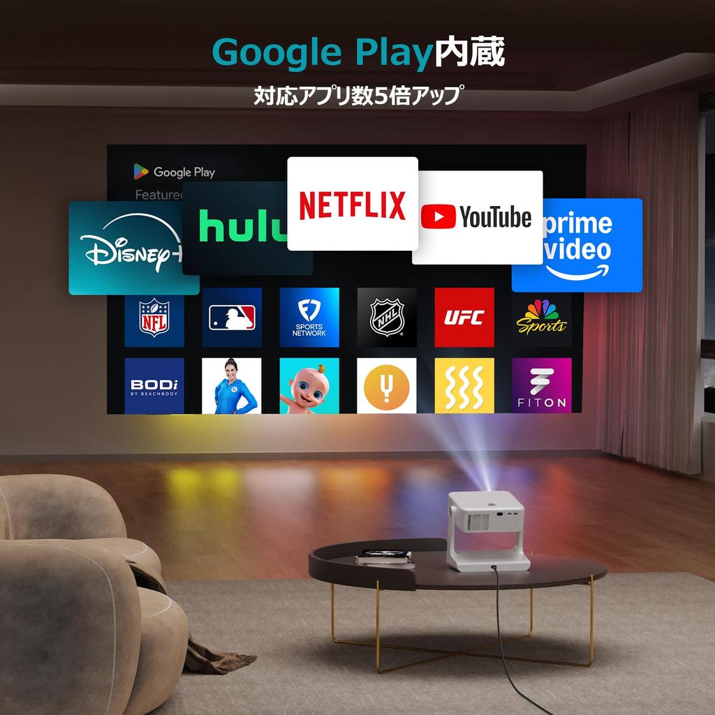 С проектором Google Sovboi для домашнего использования, яркость 1200 ANSI, встроенная стойка, потолочный проекционный домашний проектор, Full HD 1080P, совместимый с 4K, 10 Вт