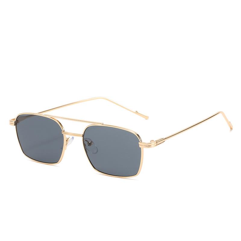 Fashion Square Sunglasses Men Women Metal Luxury Trendy Sun Glasses Retro Sun Glasses Vintage High Quality Gafas Oculos De Sol